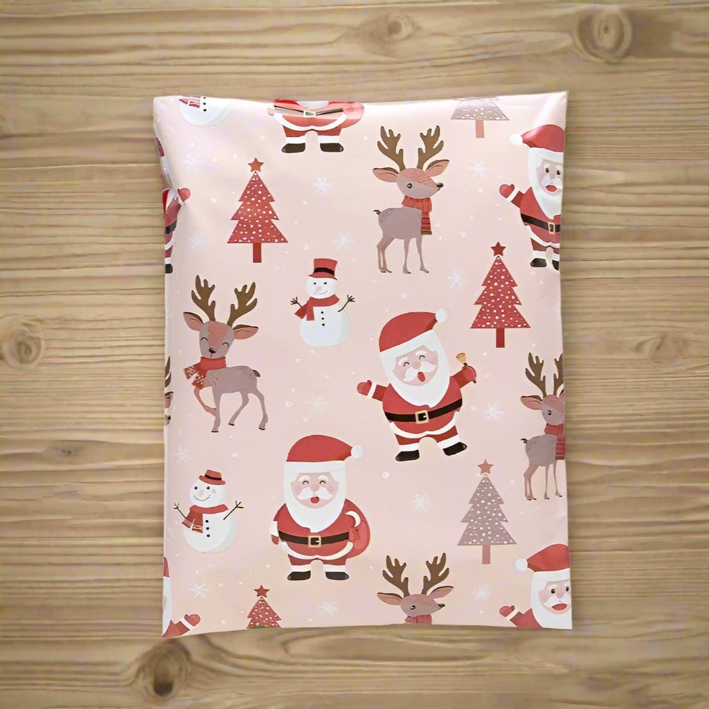 Santa Christmas Poly Mailers Size 14x17 Shipping Bags - Shipping In Style