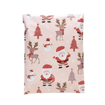Santa & Reindeer Poly Mailers Size 10x13 Christmas Shipping Bags