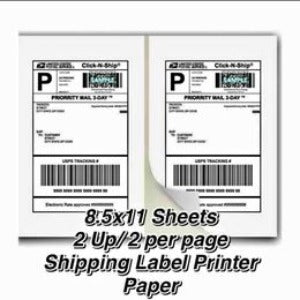 Shipping Labels Regular Paper Size 2 Labels Per Sheet - Shipping In Style