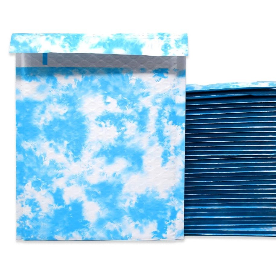 Sky Tie Dye Clouds Bubble Mailers Size 6.5x10 Padded Shipping Bags - Shipping In Style