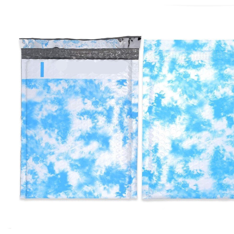 Sky Tie Dye Clouds Bubble Mailers Size 6.5x10 Padded Shipping Bags - Shipping In Style