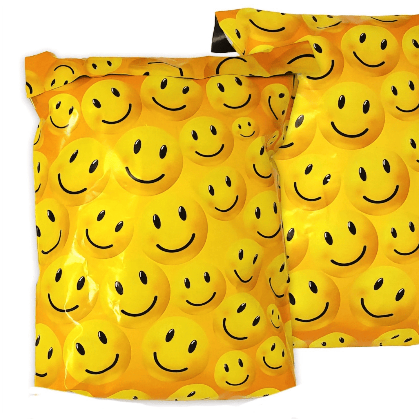 Smiley Face Poly Mailers Size 10x13 Emoji Shipping Bags - Shipping In Style