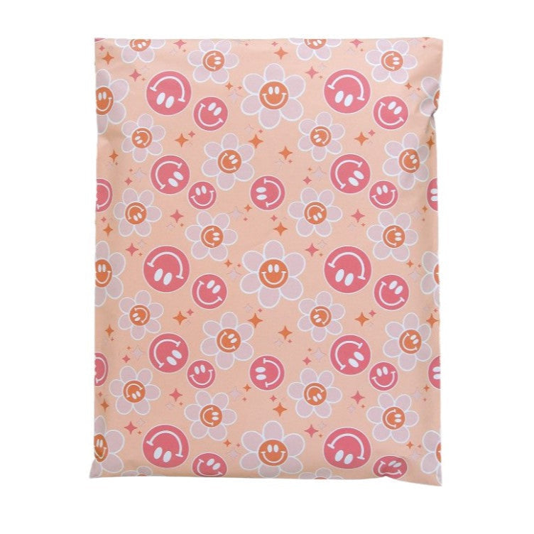 Smiley Daisy Poly Mailers Size 10x13 Colorful Shipping Bags