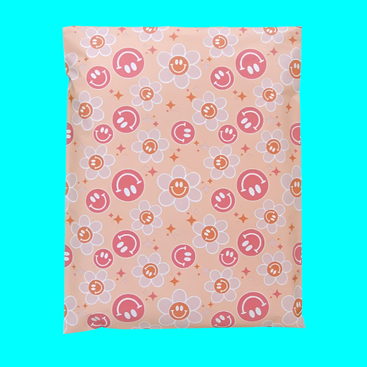 Smiley Daisy Poly Mailers Size 14.5x19