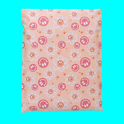 Smiley Daisy Poly Mailers Size 14.5x19