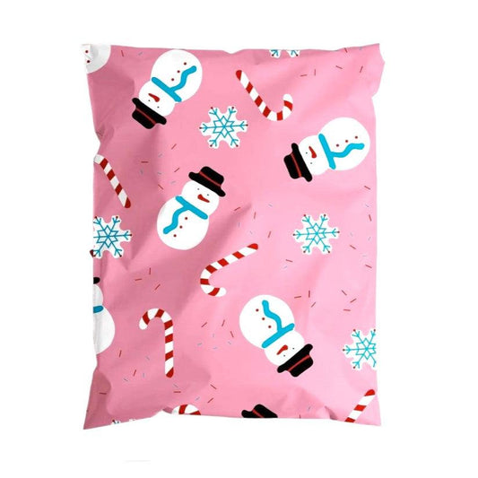 Snowman Christmas Poly Mailers Size 10x13 Shipping Bags