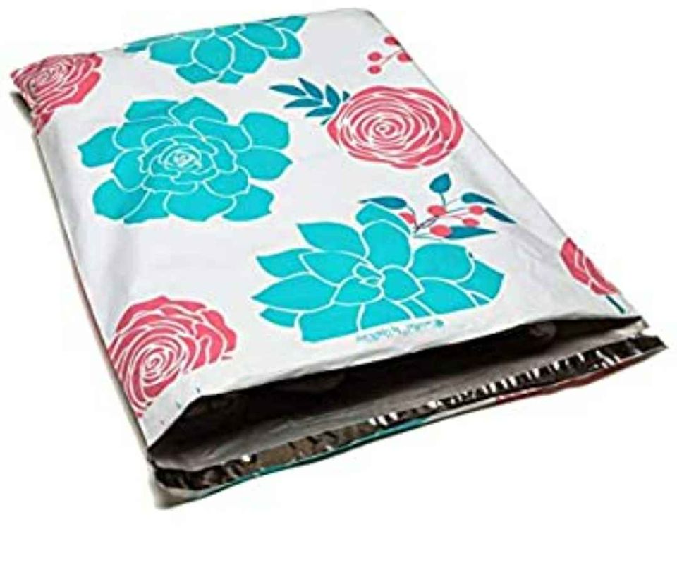 Succulent Flowers Poly Mailers Size 19x24 Colorful Shipping Bags - Shipping In Style