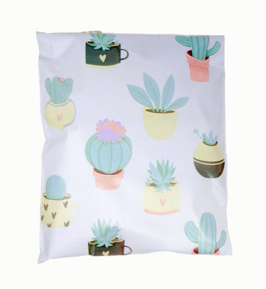Succulents Plant Poly Mailers Size 10x13 Colorful Shipping Bags - Shipping In Style