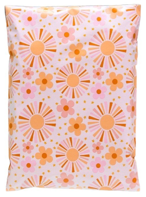 Summer Sunshine Poly Mailers Size 19x24 Colorful Shipping Bags - Shipping In Style