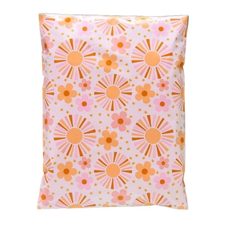 Summer Sunshine Poly Mailers Size 7.5x10.5 Shipping Bags - Shipping In Style