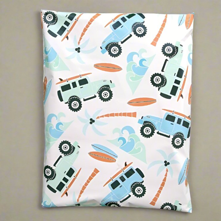 Summertime Poly Mailers Size 12x15.5 Camping Surfing Shipping Bags - Shipping In Style