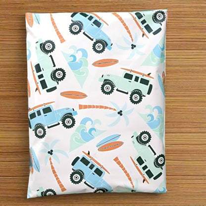 Summertime Poly Mailers Size 12x15.5 Camping Surfing Shipping Bags - Shipping In Style