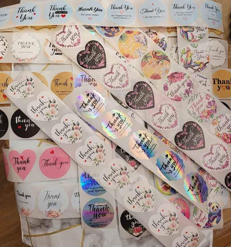 Thank You Stickers Variety Mix 300 Count Bundle Shipping Supplies - Shipping In Style