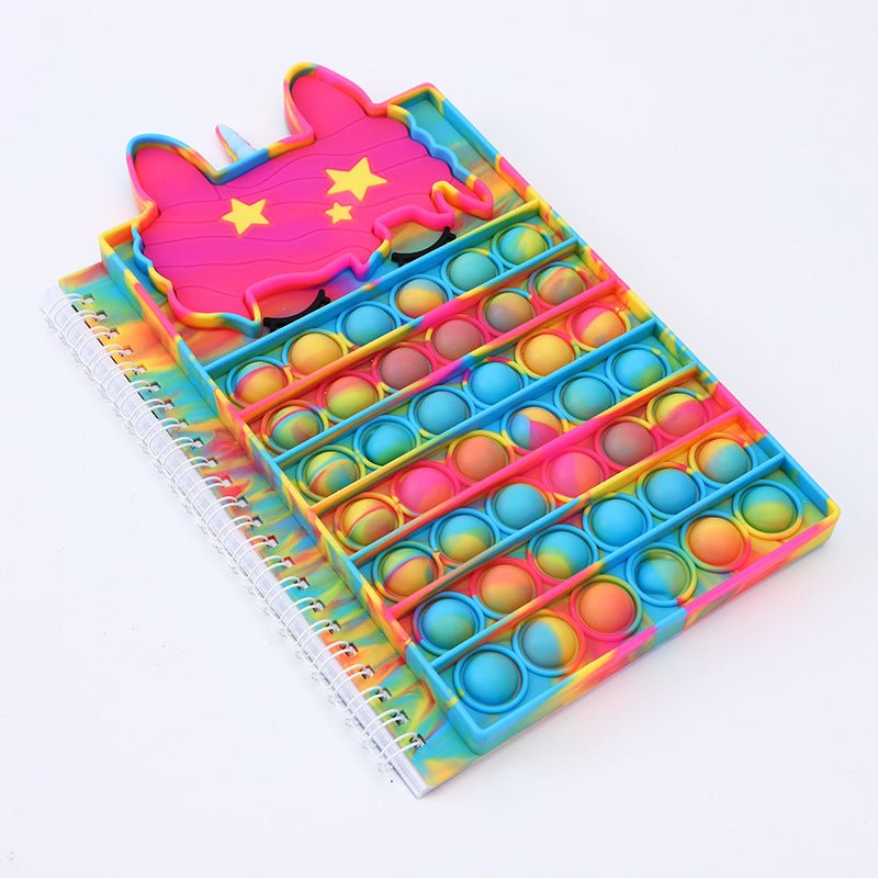 Unicorn Fidget Notebooks Bubble Pop Toy Popper Note Book - Shipping In Style