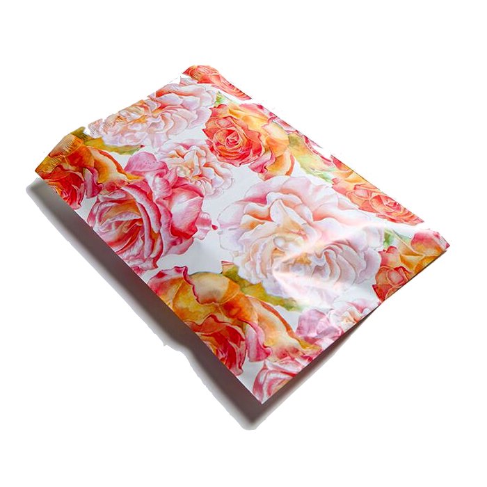 Watercolor Floral Flowers Poly Mailers Size 10x13 Colorful Shipping Bags - Shipping In Style