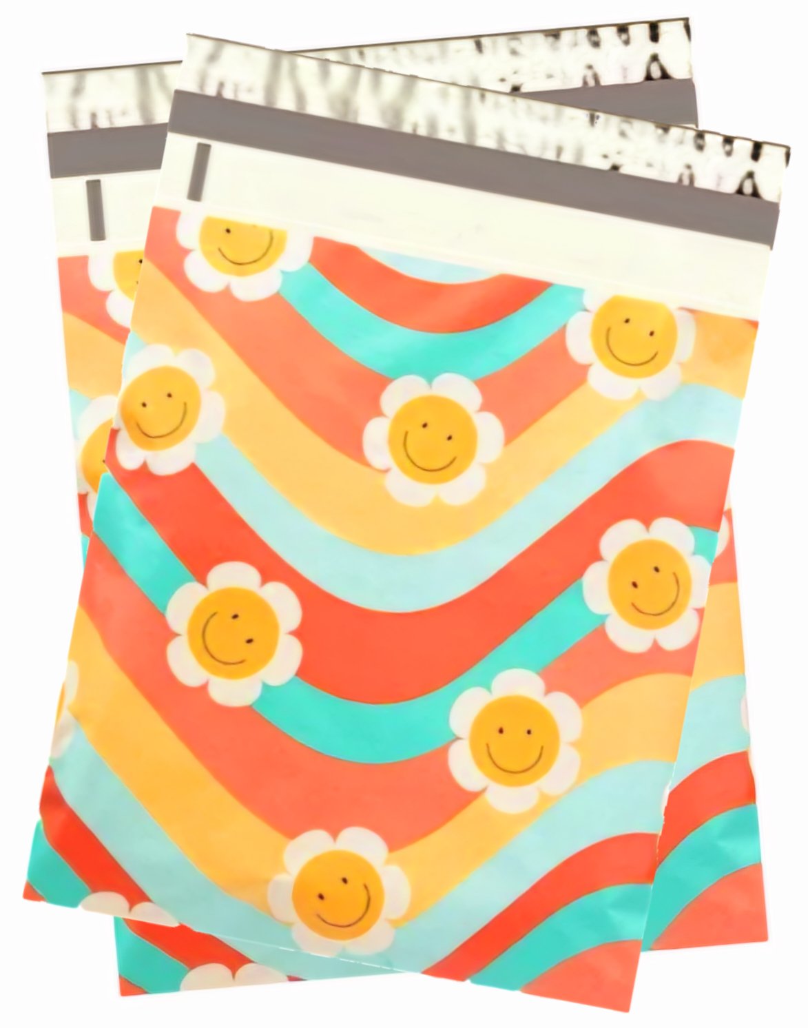 Wavy Daisy Poly Mailers Size 14x17 inch Spring Poly Mailers - Shipping In Style