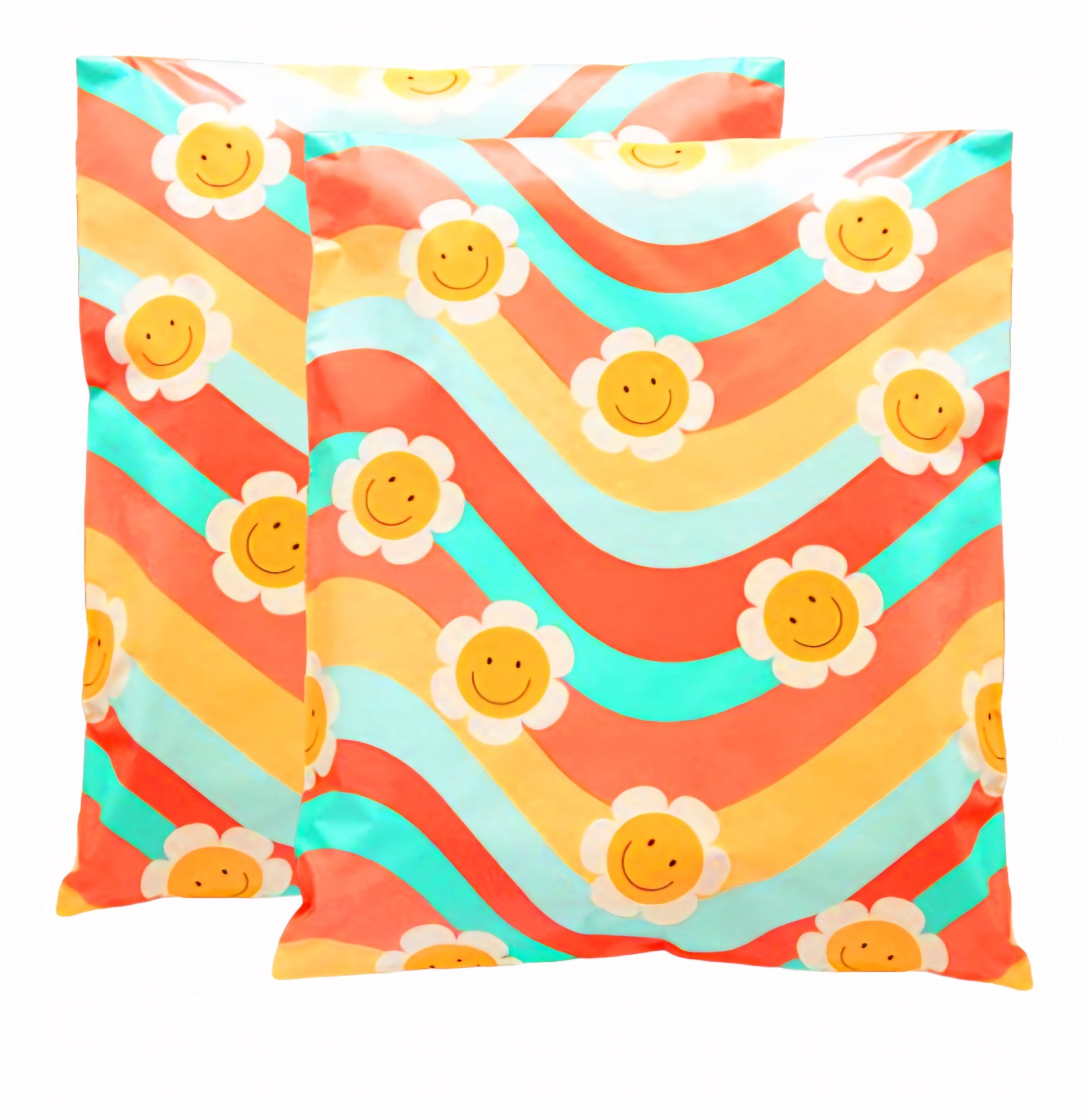 Wavy Daisy Poly Mailers Size 14x17 inch Spring Poly Mailers - Shipping In Style