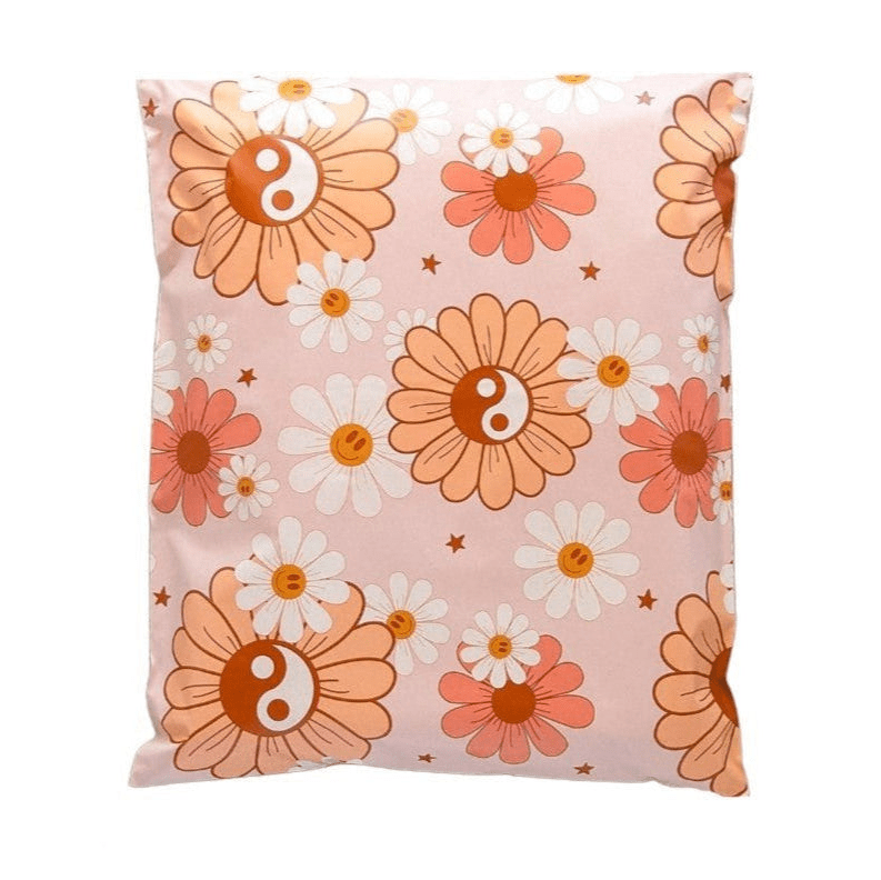 Yin Yang Daisy Poly Mailers Size 10x13 Shipping Bags - Shipping In Style