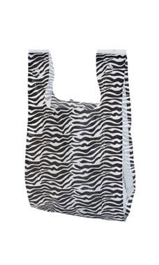 Zebra Print T Shirt Merchandise Bags Pack of 35