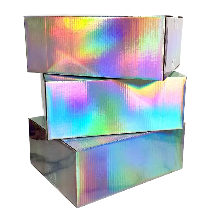 Holographic Silver Shine Box Size 10x8x4 Designer Boxes