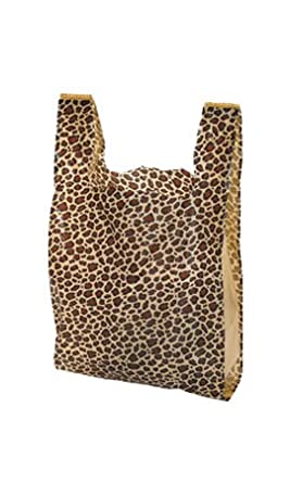 Leopard Print T Shirt Merchandise Bags Pack of 35