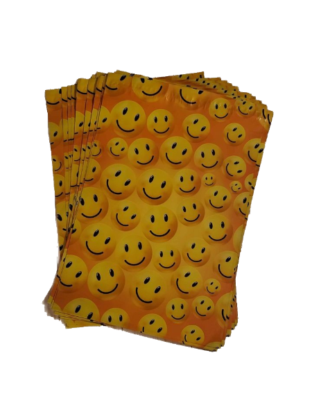 Happy Smiley Face Poly Mailers Size 6x9 Shipping Bags