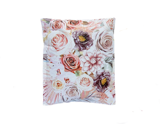 Rose Boho Floral Bubble Mailers Size 8.5x11 Padded Shipping Bags