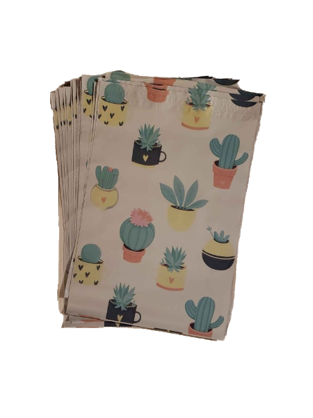 Succulents Plant Poly Mailers Size 10x13 Colorful Shipping Bags